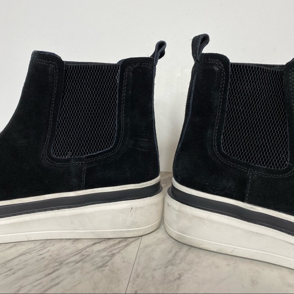 Steven by Steve Madden Avery Black Suede Platform Chelsea Boot 6M - Picture 6 of 13